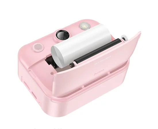 Детская фотокамера с моментальной печатью Hoco DV204 Dual-camera Pink