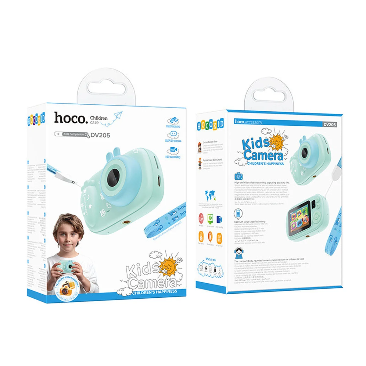 Детская фотокамера Hoco DV205 Dual-camera Blue