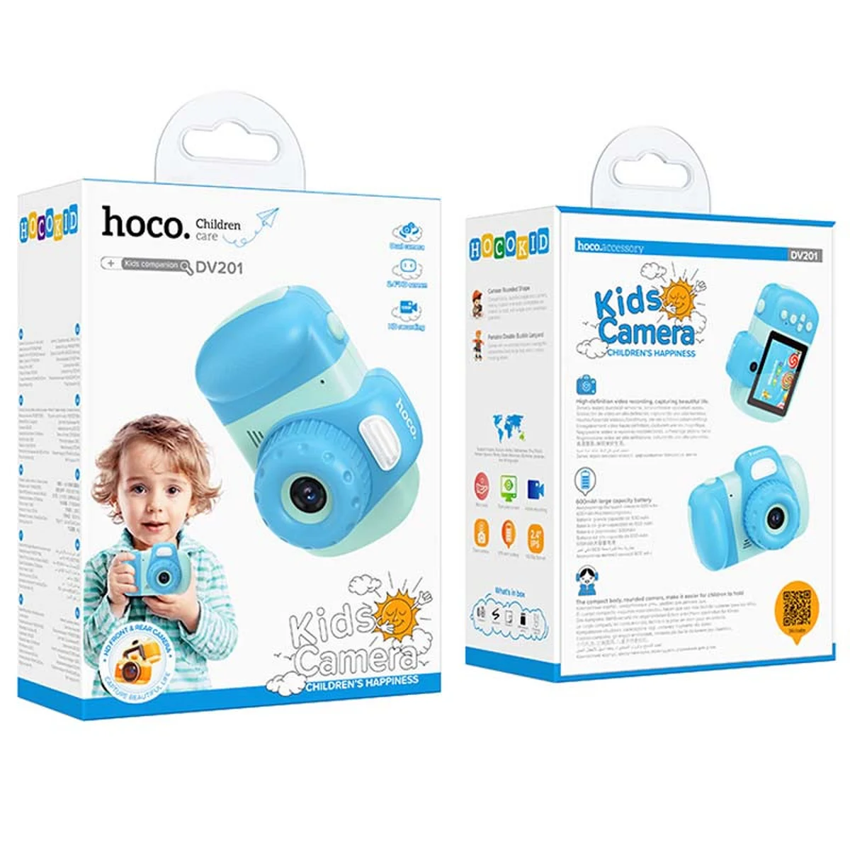 Детская фотокамера Hoco DV201 Dual lens Blue