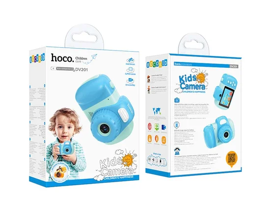 Детская фотокамера Hoco DV201 Dual lens Blue