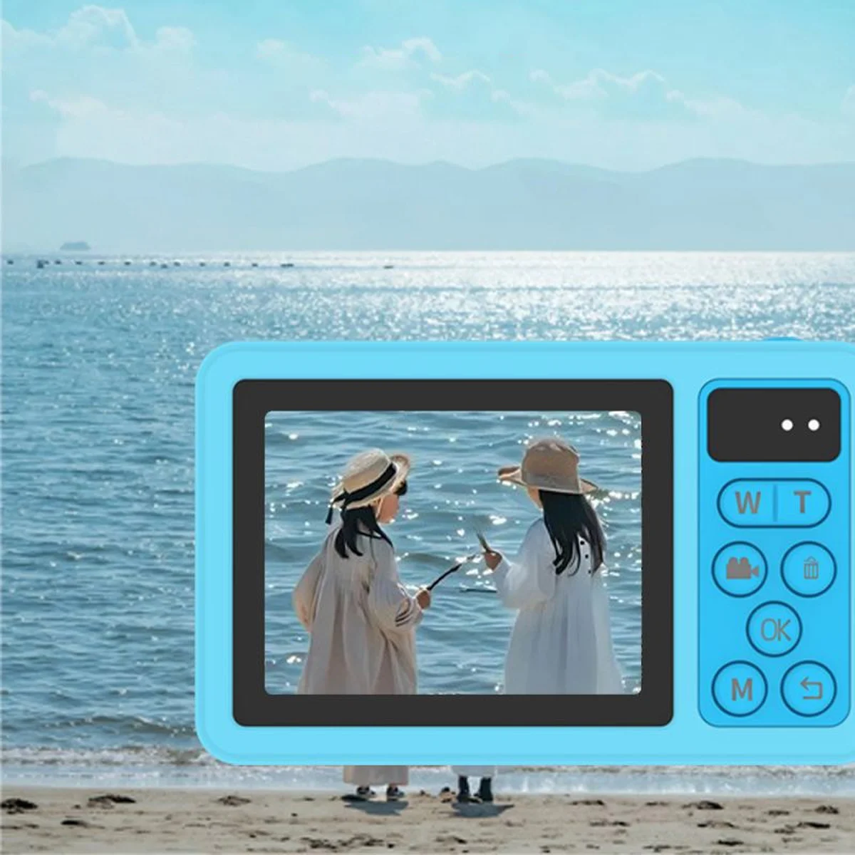 Детская водонепроницаемая цифровая камера D70 Blue