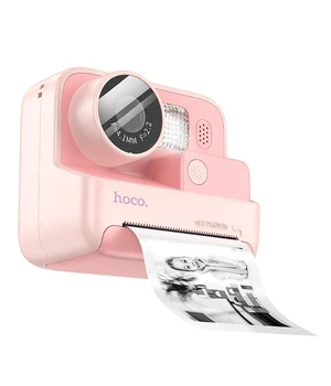 Детская фотокамера с моментальной печатью Hoco DV200 Dual lens Pink Детская фотокамера с моментальной печатью Hoco DV200 Dual lens Pink