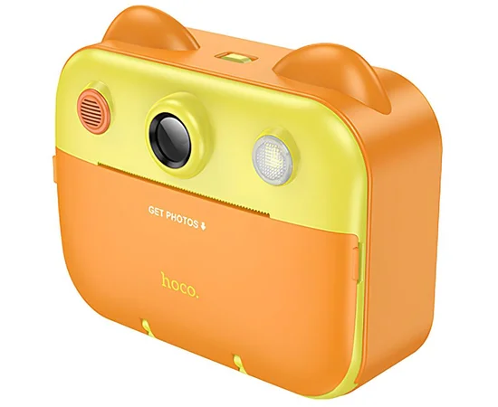Детская фотокамера с моментальной печатью Hoco DV204 Dual-camera Yellow