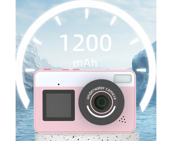 Детская водонепроницаемая цифровая камера D70 Pink