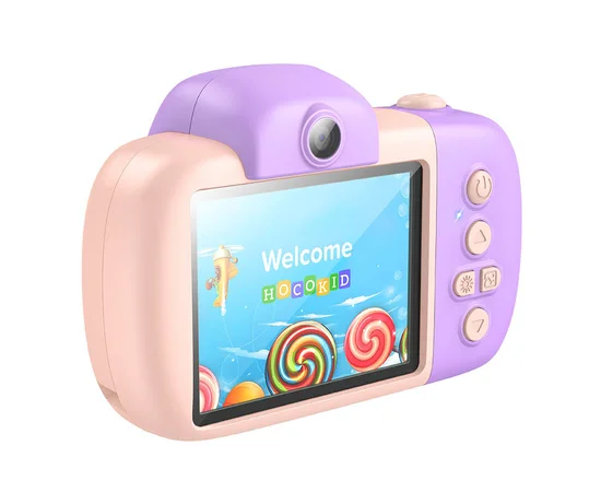 Детская фотокамера Hoco DV201 Dual lens Pink