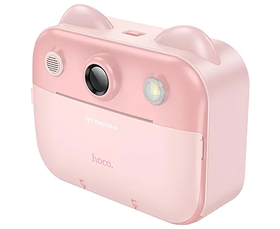 Детская фотокамера с моментальной печатью Hoco DV204 Dual-camera Pink