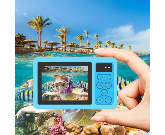 Дитяча водонепроникна цифрова камера D70 Blue