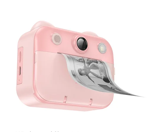 Детская фотокамера с моментальной печатью Hoco DV204 Dual-camera Pink