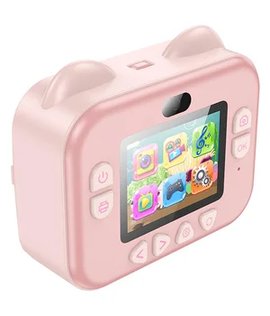 Детская фотокамера с моментальной печатью Hoco DV204 Dual-camera Pink Детская фотокамера с моментальной печатью Hoco DV204 Dual-camera Pink