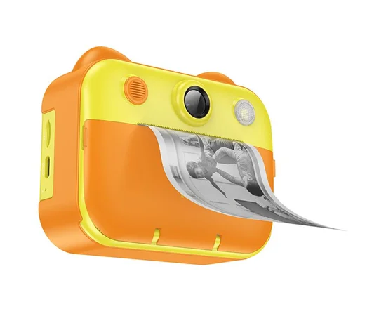 Детская фотокамера с моментальной печатью Hoco DV204 Dual-camera Yellow