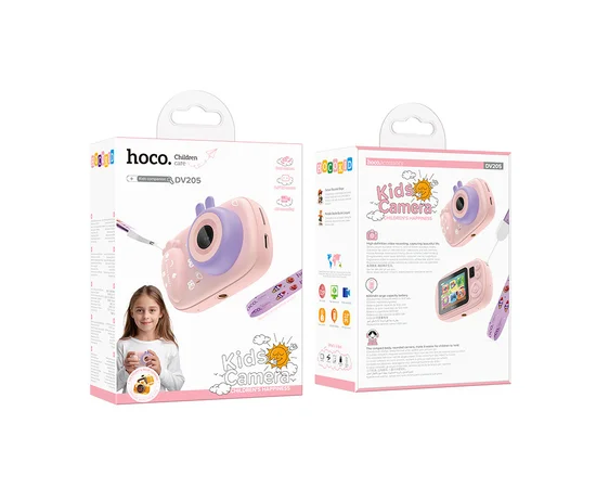 Детская фотокамера Hoco DV205 Dual-camera Pink