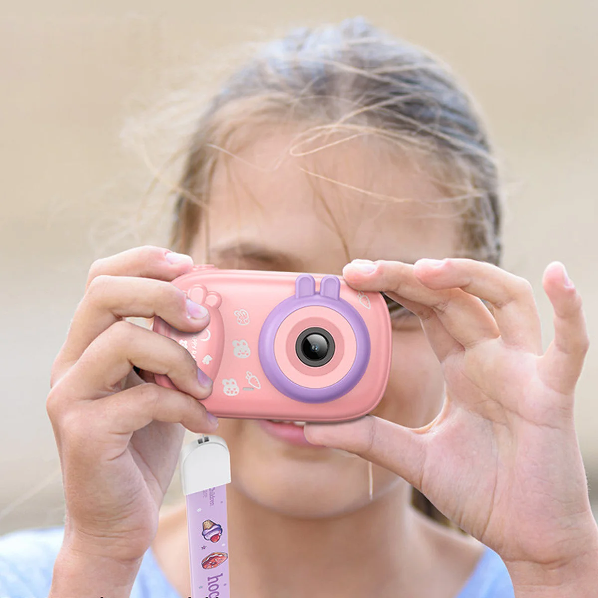 Детская фотокамера Hoco DV205 Dual-camera Pink