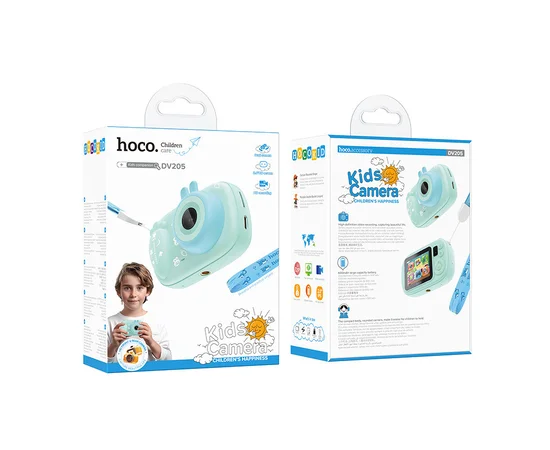Детская фотокамера Hoco DV205 Dual-camera Blue