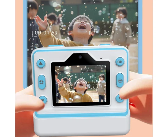 Детская фотокамера моментальной печати D101 Blue