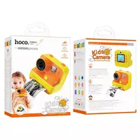 Детская фотокамера с моментальной печатью Hoco DV200 Dual lens Yellow