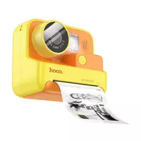 Детская фотокамера с моментальной печатью Hoco DV200 Dual lens Yellow
