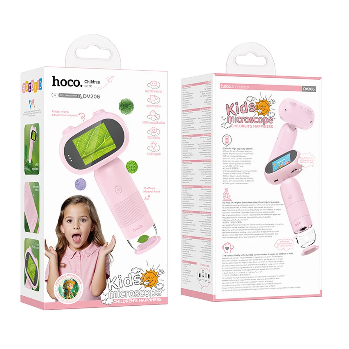 Детский микроскоп Hoco DV206 Pink