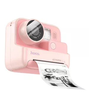 Детская фотокамера с моментальной печатью Hoco DV200 Dual lens Pink