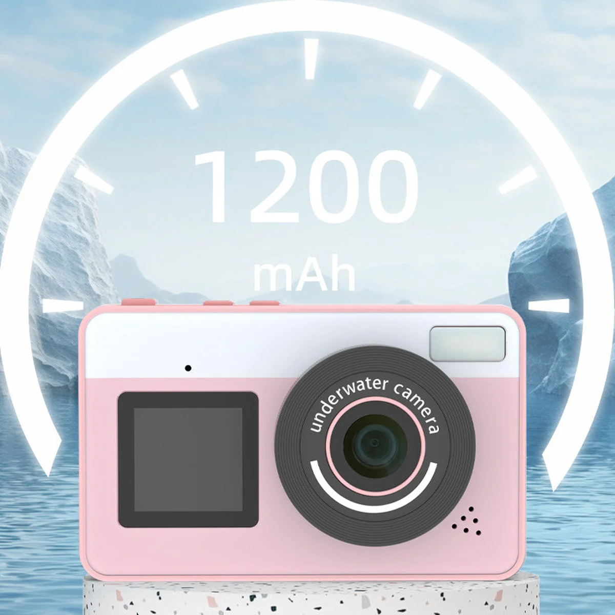 Дитяча водонепроникна цифрова камера D70 Pink