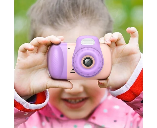 Дитяча фотокамера Hoco DV201 Dual lens Pink