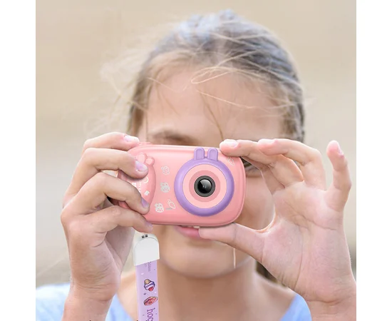 Дитяча фотокамера Hoco DV205 Dual-camera Pink