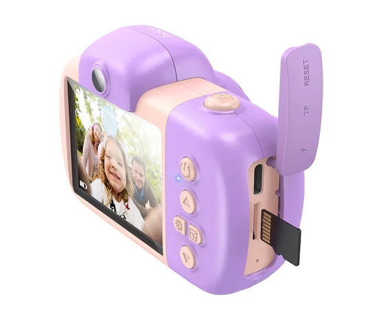 Дитяча фотокамера Hoco DV201 Dual lens Pink