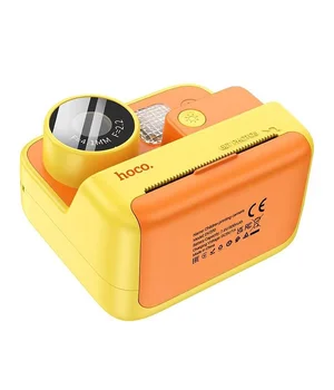 Детская фотокамера с моментальной печатью Hoco DV200 Dual lens Yellow