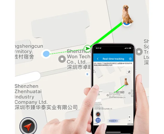 Трекер GPS для тварин V53 Pet Tracker SIM (4GLTE) 900mAh White