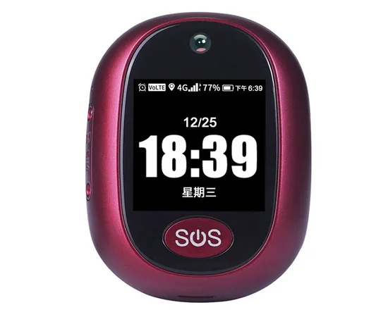 Трекер GPS V45 Tracker Pendant with display SIM (4GLTE with 2GGSM fallback) 6000mAh Red