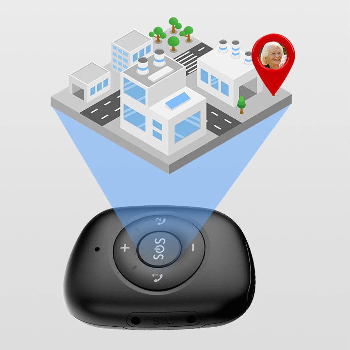 Трекер GPS V50 Tracker Pendant SIM (4G LTE with 2G GSM fallback) 1000mAh Black