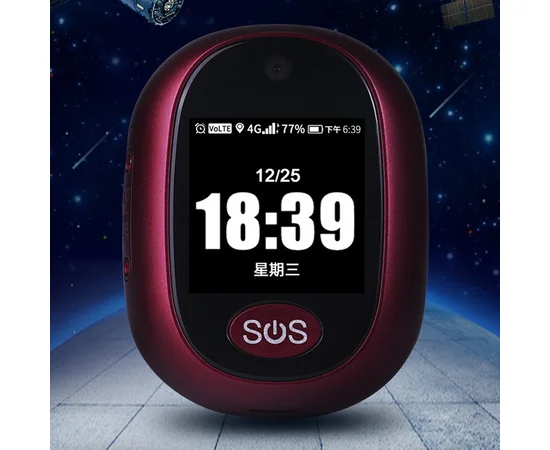 Трекер GPS V45 Tracker Pendant with display SIM (4GLTE with 2GGSM fallback) 6000mAh Red