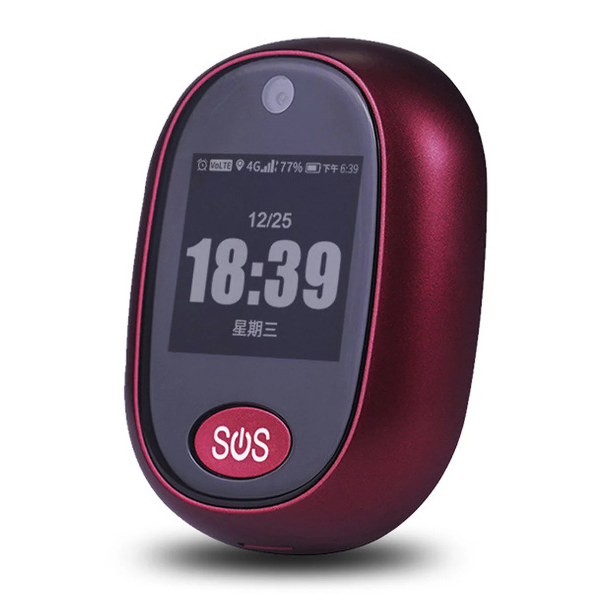 Трекер GPS V45 Tracker Pendant with display SIM (4GLTE with 2GGSM fallback) 6000mAh Red