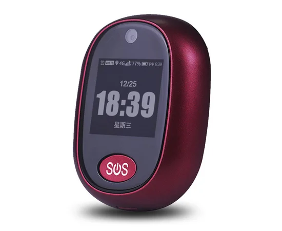 Трекер GPS V45 Tracker Pendant with display SIM (4GLTE with 2GGSM fallback) 6000mAh Red