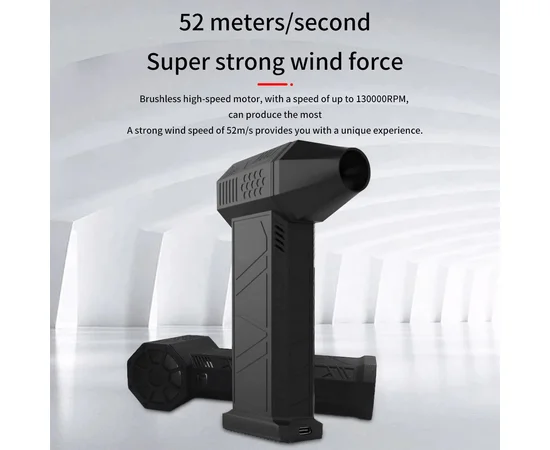 Турбофен "Mini Turbo Jet Fan" 130000 RPM X3 Черный