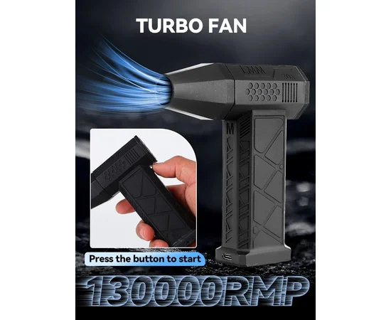 Турбофен "Mini Turbo Jet Fan" 130000 RPM X3 Черный
