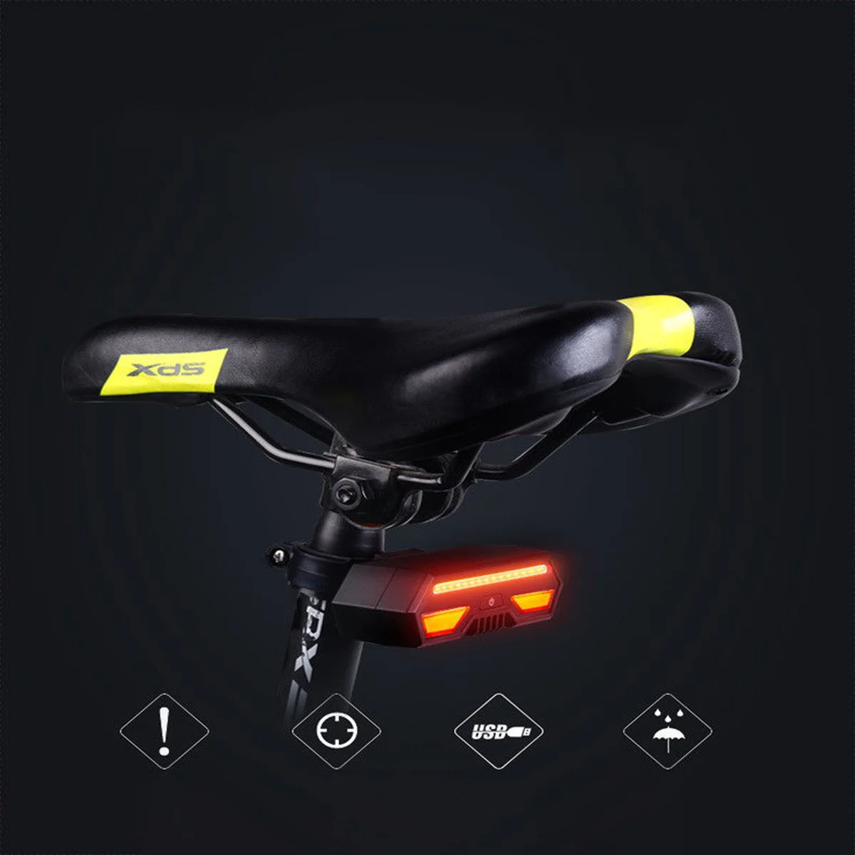 Трекер GPS велосипедний V03B Bike Tacker+Auto Tail Light 2in1 SIM (4GLTE+3GWCDMA+2GGSM) 140/2400mAh Black