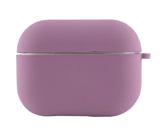 Силиконовый футляр с микрофиброй для наушников Airpods Pro 3 Лиловый / Lilac Pride
