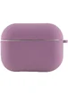 Силиконовый футляр с микрофиброй для наушников Airpods Pro 3 Лиловый / Lilac Pride