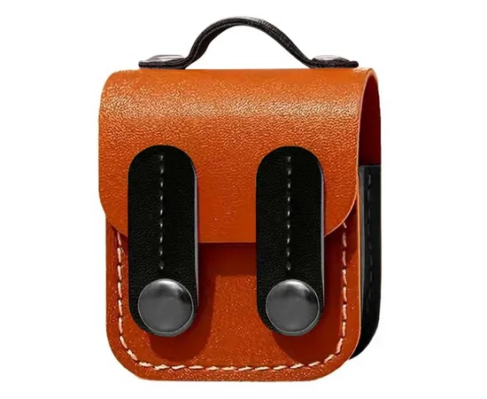 Кожаный футляр Briefcase для наушников AirPods 1/2 Brown / Black