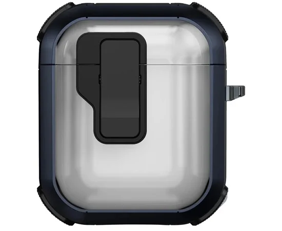Футляр протиударний Locking Button для навушників Airpods 1/2 Blue