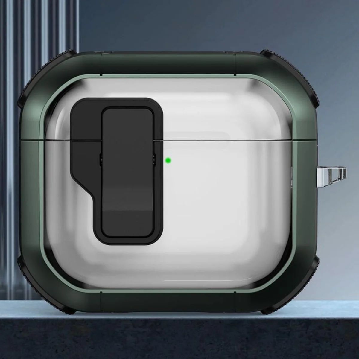 Футляр противоударный Locking Button для наушников Airpods 3 Apple Green