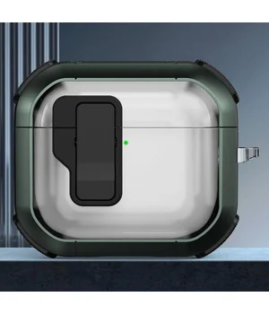 Футляр противоударный Locking Button для наушников Airpods 3 Apple Green