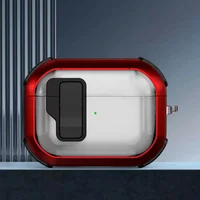 Футляр противоударный Locking Button для наушников Airpods Pro 2 / Pro Red