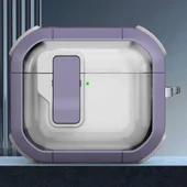 Футляр протиударний Locking Button для навушників Airpods 4 Light Purple