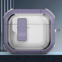 Футляр противоударный Locking Button для наушников Airpods 4 Light Purple