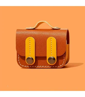 Шкіряний футляр Briefcase для навушників AirPods Pro Brown / Yellow