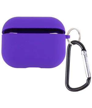 Силіконовий футляр з мікрофіброю для навушників Airpods 4 Фіолетовий / Ultra Violet