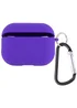 Силиконовый футляр с микрофиброй для наушников Airpods 4 Фиолетовый / Ultra Violet