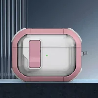 Футляр противоударный Locking Button для наушников Airpods Pro 2 / Pro Pink