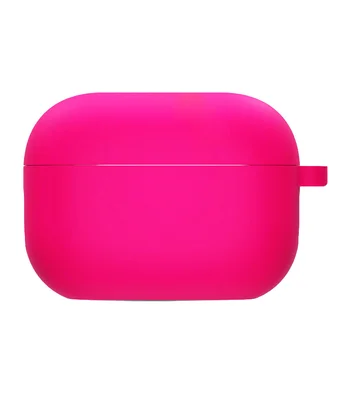 Силіконовий футляр з мікрофіброю для навушників Airpods 4 Рожевий / Barbie pink